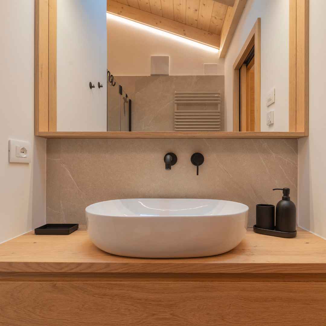 Mobile poggia-lavandino in legno